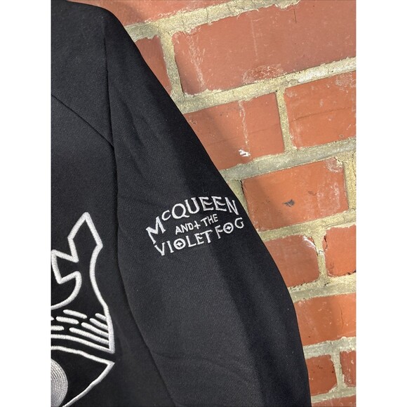 Mcqueen And The Violet Fog Sweatshirt Black Embroidered Wiz Khalifa Adult Large - Picture 3 of 7